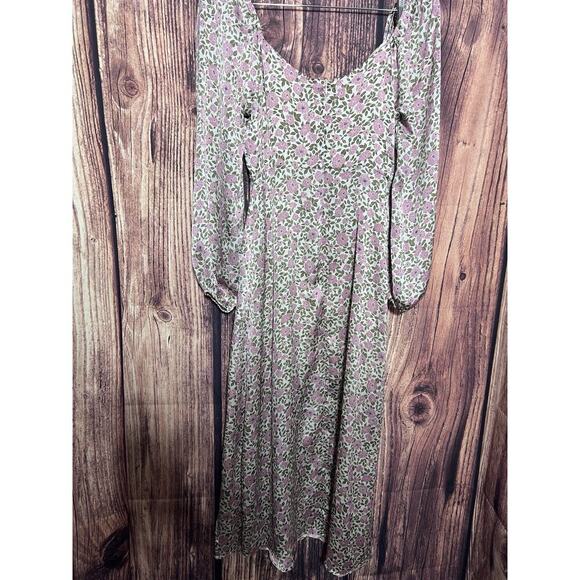 Cottagecore Romantic Dress Long Sz XS Floral Peasant All In Favor Pink Long - Picture 9 of 11